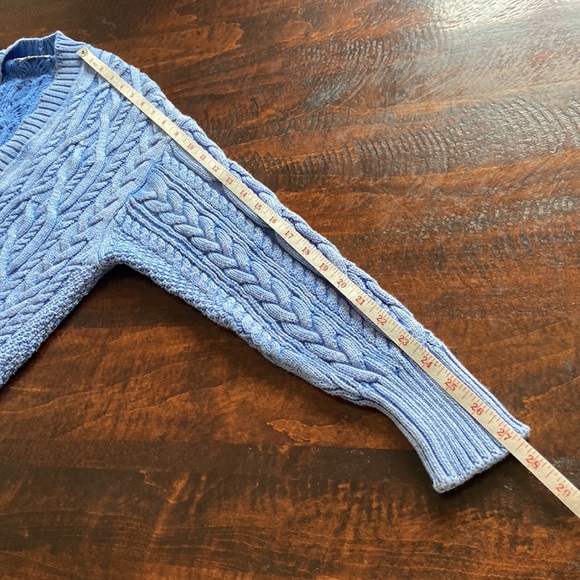 J. Crew Blue Cable Knit Cardigan - Picture 12 of 14